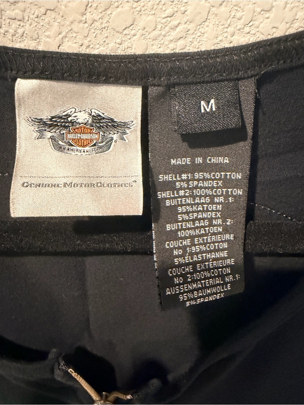 Harley-Davidson Black Short-Sleeve Zip Front Tee - Picture 3 of 5
